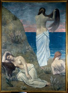 Jóvenes junto al mar