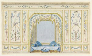 Elevación de pared de alcoba de dormitorio de Pierre Ranson