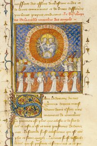(detalle) de una página de "De Proprietatibus Rerum" de Bartholomeus Anglicus, en la traducción francesa de Jean Corbechon, c.1390 de Pierre Remiet