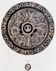 Plato de porcelana del siglo XVI que representa Génesis por Pierre Reymond, Limoges de Pierre Reymond