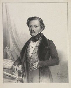 Retrato del cantante Gilbert-Louis Duprez 1806-1896, 1837 de Pierre Roch Vigneron