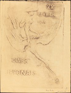 Mujer y Pájaro, 22 de Febrero de 1912, Cena Japonesa