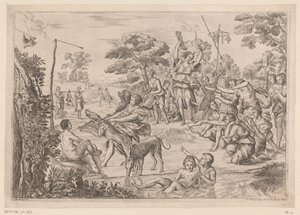 Tiro con arco de las ninfas de Diana de Pierre Scalberge