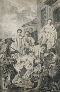 San Benito resucita a un niño, siglo XVIII de Pierre Subleyras