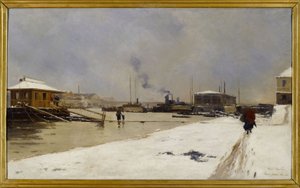 El puerto bajo del puente de Tolbiac durante la crecida
