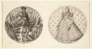 Carlos III duque de Lorena y Claude de Francia de Pierre Woeiriot