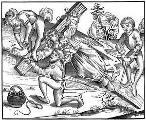 El infante Ricardo de Pontoise crucificado por judíos, 1493 1849 de Pierre Wolgmuth