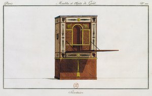 Escritorio, lámina 101, ilustración de la Colección de muebles y objetos de gusto de Pierre de La Mesangere