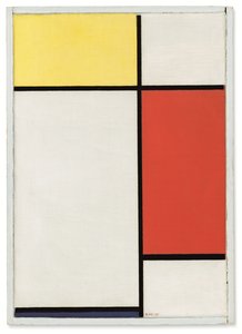 Composición: No. II, con amarillo, rojo y azul de Piet Mondrian