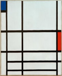 Composición en rojo, azul y blanco: II de Piet Mondrian