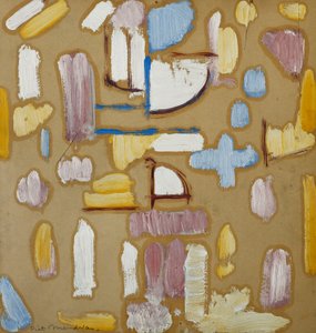 Composición con rosa, azul, amarillo y blanco (Fachada de Iglesia), c.1912 de Piet Mondrian