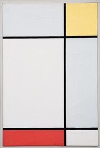 Composición con amarillo y rojo de Piet Mondrian