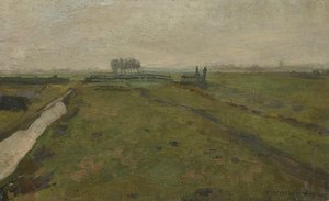 Paisaje cerca de Ámsterdam, c. 1902 de Piet Mondrian