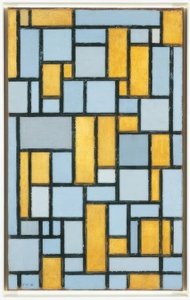 Piet Mondrian (1872–1944), Composición en Gris y Ocre, 1918 de Piet Mondrian