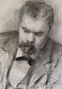 Retrato de Frits Mondrian, 1898 de Piet Mondrian