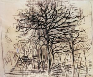 Estudio de árboles de Piet Mondrian