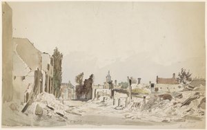 Las ruinas de Bodegraven tras el incendio de junio de 1870
