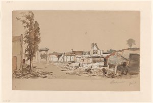 Ruinas de Bodegraven tras el incendio del 31 de mayo de 1870 de Piet Schipperus