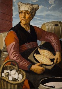 La mujer de un granjero holandés, hacia 1550 (Óleo sobre madera) de Pieter (1507/08 75) Aertsen