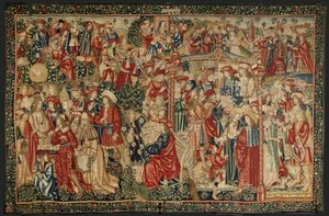 La parábola de los obreros de la viña, c.1500 (tapiz) de Pieter (studio of) Coecke van Aelst