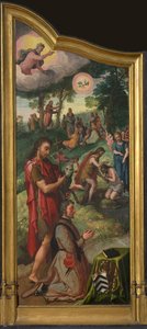 Tríptico de Jan van der Biest panel izquierdo. de Pieter Aertsen