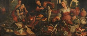 Escenario de la cocina de Pieter Aertsen