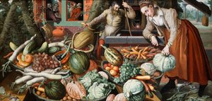 Escena de mercado de Pieter Aertsen