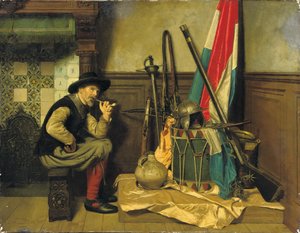 El soldado fumador de Pieter Alardus Haaxman