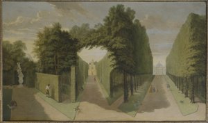 Vista del Bagnio y los callejones del Edificio Comed, Chiswick Villa de Pieter Andreas Rysbrack