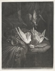 Bodegón con aves de corral de Pieter Anthony Wakkerdak