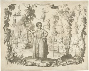 Acróbatas y equilibristas de Pieter Balthasar Bouttats