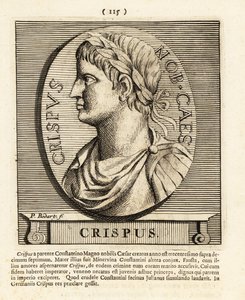 Flavio Julio Crisipo, hijo del emperador romano Constantino el Grande,1724 (grabado) de Pieter Bodart
