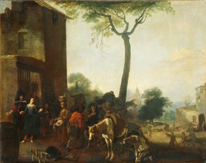 Cosecha de las vides de Pieter Bodding van Laer (manner of)