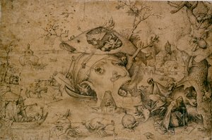 La Tentación de San Antonio, siglo XVI de Pieter Bruegel the Elder