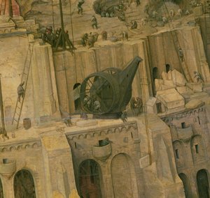 La Torre de Babel, detalle de los trabajos de construcción, 1563 (detalle) de Pieter Bruegel the Elder