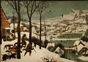 Alemán: Jäger im Schnee (Invierno) ciclo mensual, escena: Los cazadores en la nieve (enero)