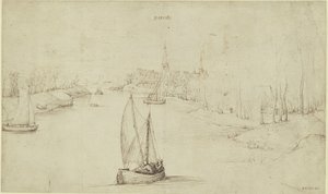 Pieter Bruegel (el Viejo) - Paisaje fluvial Basrode (Baasrode), KdZ 5763 de Pieter Brueghel the Elder