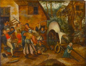 Campesinos y Soldados Peleando de Pieter Brueghel the Younger