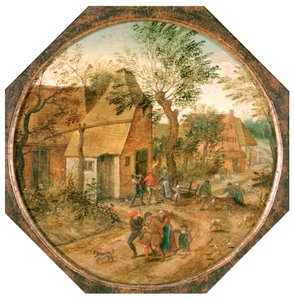 Paso por el pueblo, c1584-1637 de Pieter Brueghel the Younger