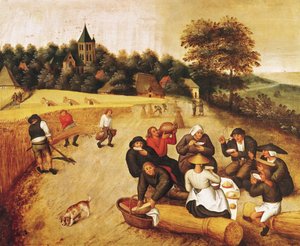 La comida del cosechador de Pieter Brueghel the Younger