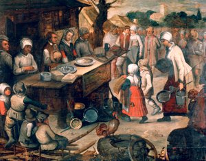 La presentación de regalos de Pieter Brueghel the Younger