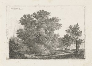 Paisaje con árbol grande de Pieter Casper Christ