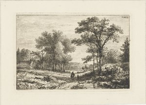 paisaje con jinete Paisajes acuáticos (título de la serie) de Pieter Casper Christ