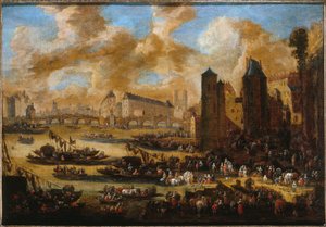 Le Pont-Neuf, la Cité, la Tour et la Porte de Nesle, hacia 1650, hacia 1650 (óleo sobre lienzo)