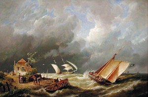 Cabaña en la isla de Borkum de Pieter Christiaan Cornelis Dommelshuizen