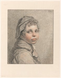 cabeza de estudio de un niño de Pieter Christoffel Wonder (signed by artist)