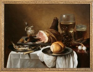 Pieza de desayuno, c.1640 (óleo sobre tabla)