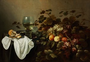 Naturaleza muerta con fruta y Roemer de Pieter Claesz