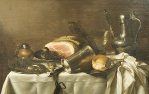 Naturaleza muerta con un jamón
