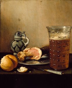 Naturaleza Muerta con un Jamón de Pieter Claesz